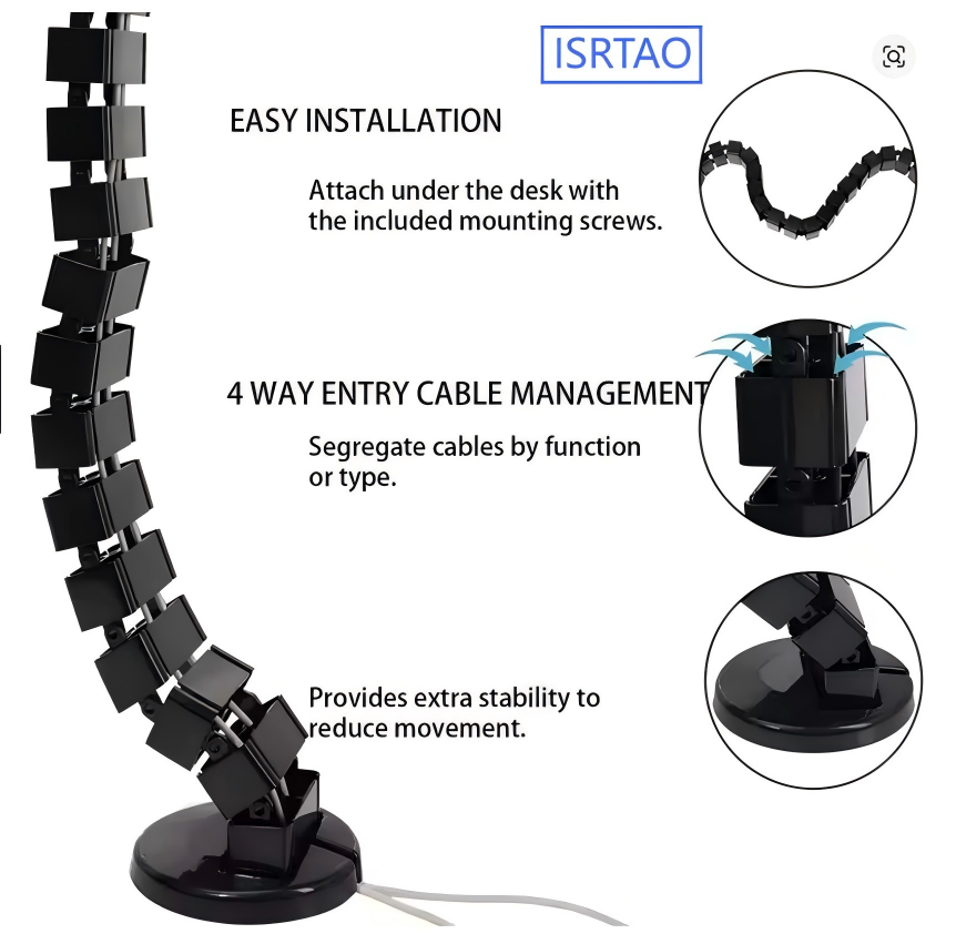 Work Office Furniture - ISRTAO Tray Pengatur Kabel di Bawah