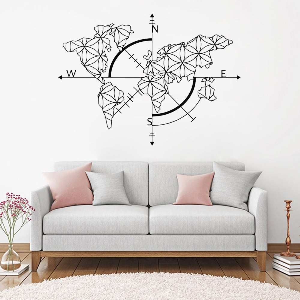 Office Furniture World - Stiker Dinding Seni Peta Dunia Stiker