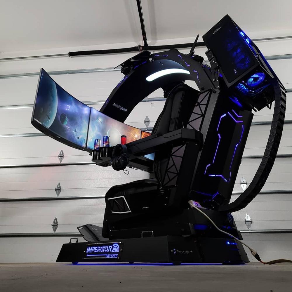 Work Office Furniture - Kursi Komputer Kokpit Kulit Asli CES