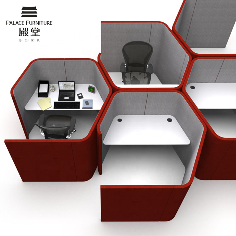 Work Office Furniture - Sofa Partisi Modular Tinggi Berbentuk Lengkung