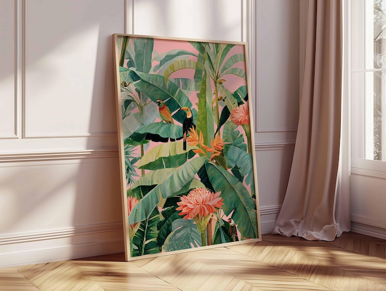 1 Buah Poster Kanvas Tropis Re - Office Furniture Design ulasan dan harga