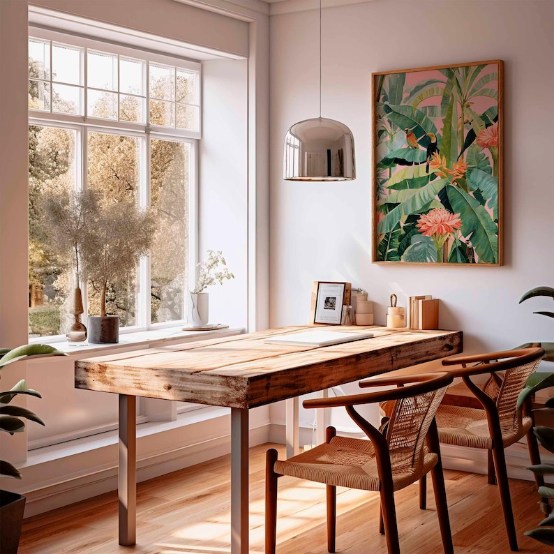 1 Buah Poster Kanvas Tropis Re - Office Furniture Design ulasan dan harga
