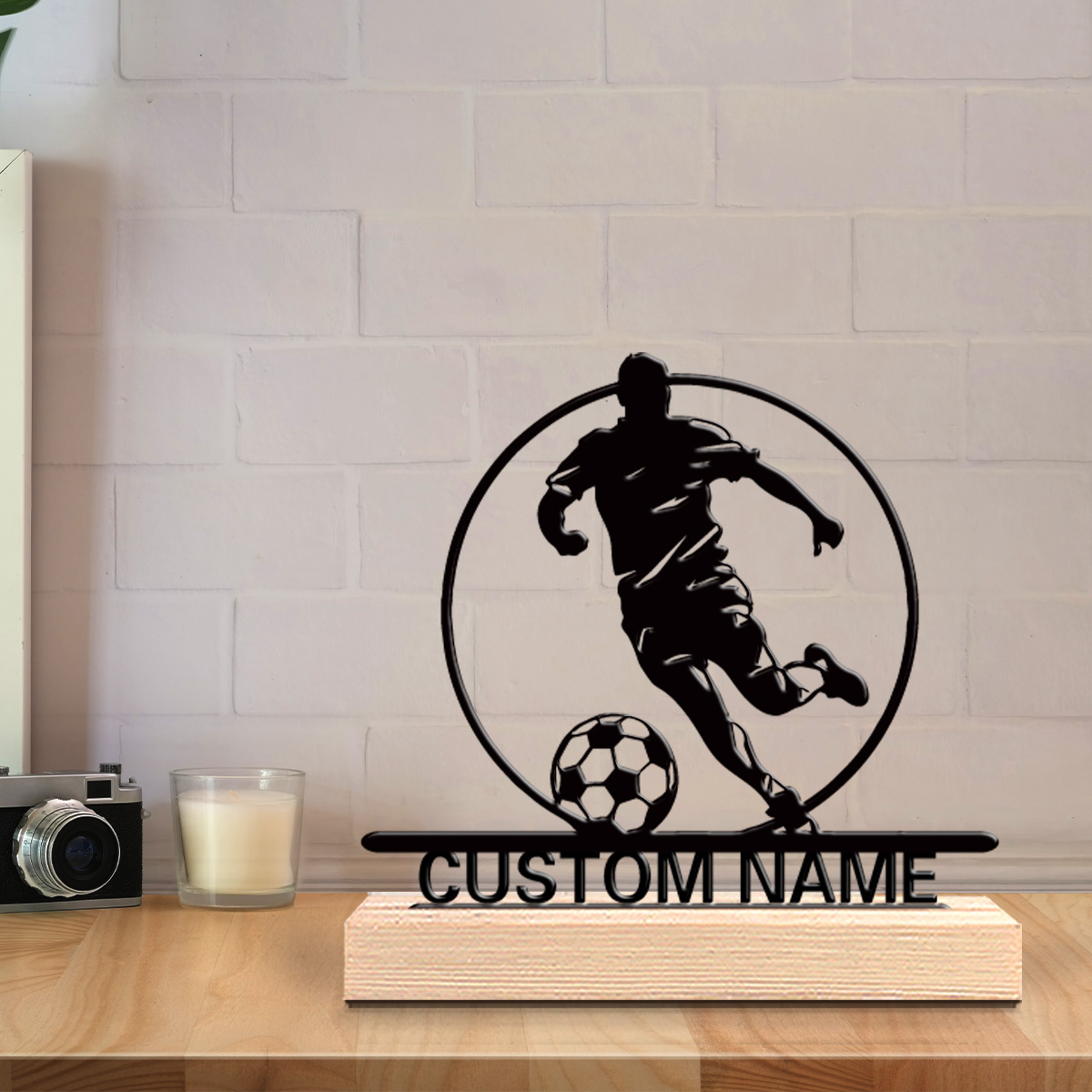 Patung Logam Pemain Sepak Bola - Office Furniture Design ulasan dan harga