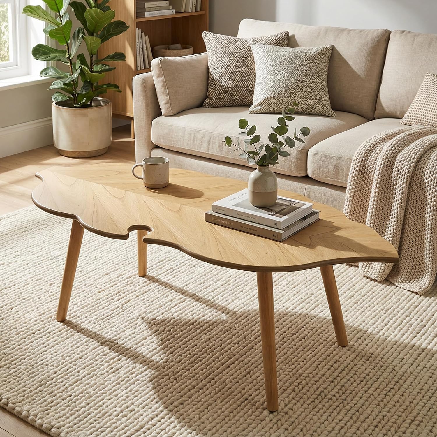 Meja Kopi Kayu Kecil Mudah Dir - Office Furniture Center ulasan dan harga