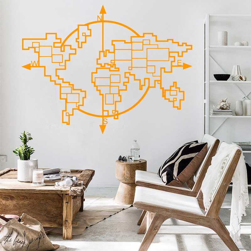 Stiker Dinding Vinil Kompas Pe - Office Furniture World ulasan dan harga