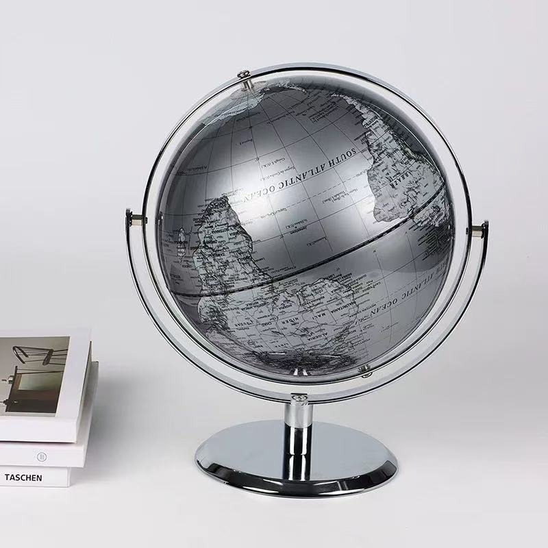 Ornamen Bola Dunia Perak Mewah - Office Furniture World ulasan dan harga